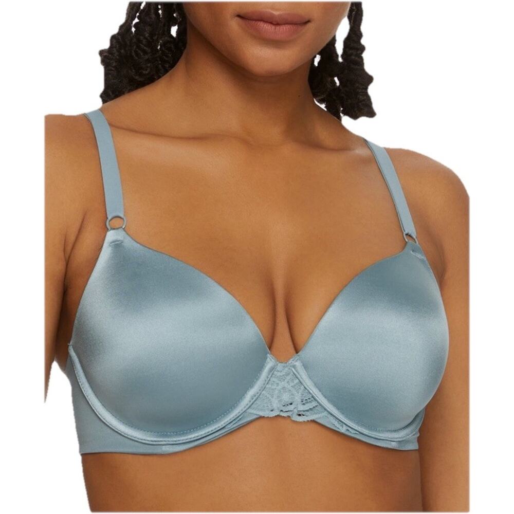 Maidenform DM7543 34D One Fabulous Fit Tailored Demi T-Shirt Bra Sunday Blue